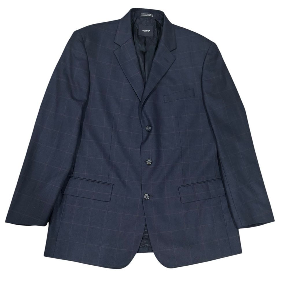 Nautica Men's Navy Dress Blazer/Suite Jacket/Sports Coat-size 44L